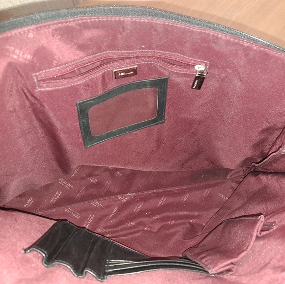 Perlina Black Leather large tote bag - Picture 2 of 5